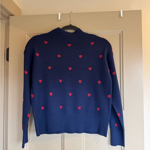Truth Blue and Red Cowl Neck Sweater - Picture 1 of 4